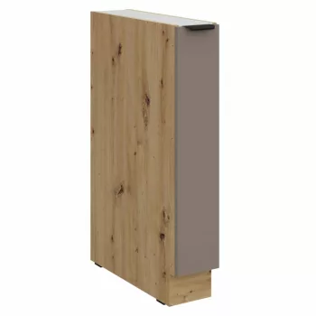   Alsó szekrény kihúzható kosárral, sandgrau/artisan tölgy, FRISBO 15 D CARGO BB | Barna | Faforgács