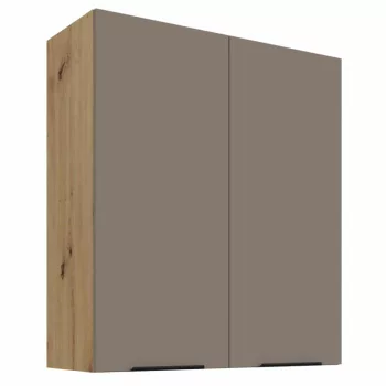   Felső szekrény, sandgrau/artisan tölgy, FRISBO 80 G-90 2F | Bézs | Faforgács