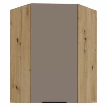   Felső sarokszekrény, sandgrau/artisan tölgy, FRISBO 60x60 GN-90 1F | Bézs | Faforgács