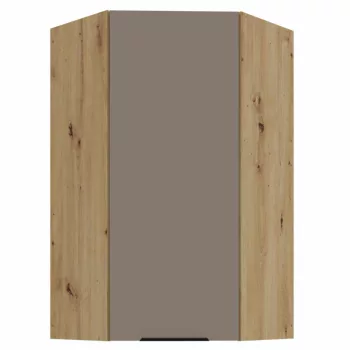   Felső sarokszekrény, sandgrau/artisan tölgy, FRISBO 60x60 GN-108 1F | Bézs | Faforgács