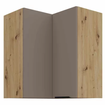   Felső sarokszekrény, sandgrau/artisan tölgy, FRISBO 60x60 GN-72 2F | Bézs | Faforgács