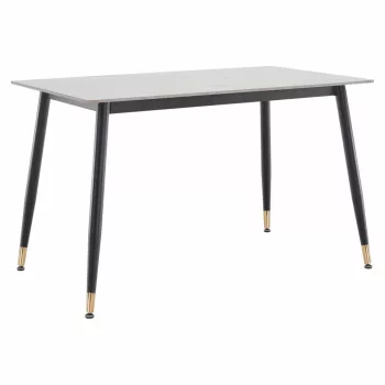   Étkezőasztal, fehér márvány/fekete/arany, 121x71 cm, FLORENC TYP 1 | Fehér | Kő