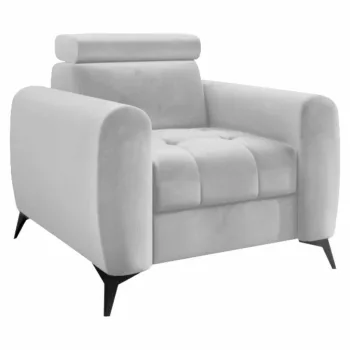 Fotel, világosszürke, BARELO | Szövet | 96.0