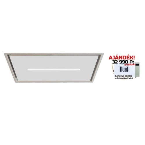 SIRIUS - Páraelszívó SLT-971 EM 90 cm H 160 TW Fehér üveg motor nélkül + ajándék CATA mikro MW-5120 DG