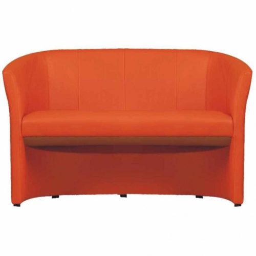 Dupla fotel, narancssárga textilbőr, CUBA