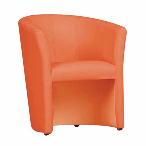 Fotel, textilbőr, narancssárga, CUBA
