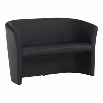 Dupla fotel, textilbőr, fekete, CUBA