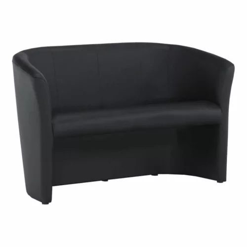 Dupla fotel, textilbőr, fekete, CUBA