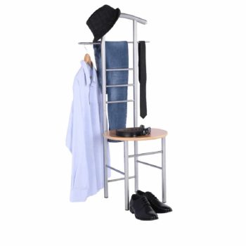 Fogas, ezüst fém + bükkfa, FRANK