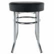 Bárszék,  króm + textilbőr fekete, IRENA