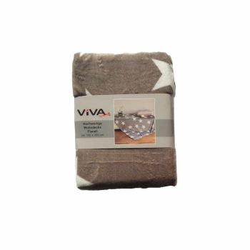 VIVA Takaró csillagos, mogyoró, 150 x 200 cm, 154751