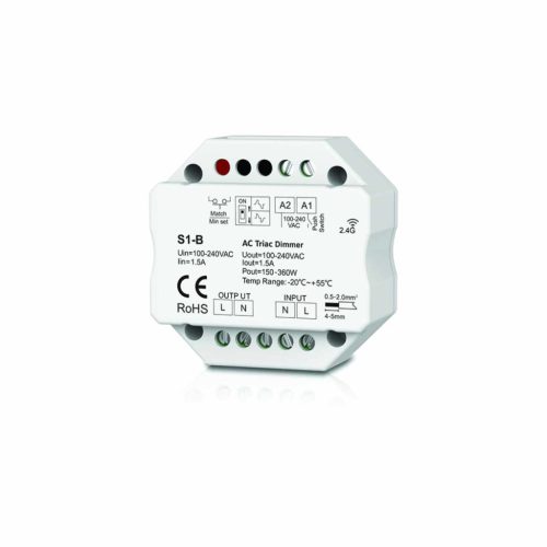 S1-B 1 CHANNEL AC TRIAC RF DIMMER FOR DISTR. BOX