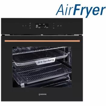   NODOR - Beépíthető sütő NorChef MO-6800 CU fekete/réz AIR FRYER