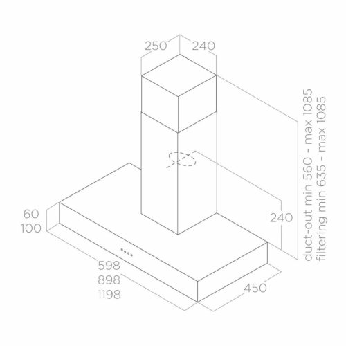 Elica - Páraelszívó SPOT NG H6 IX/A/90