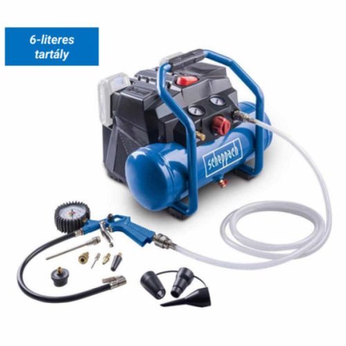 SCHEPPACH Akkus olajmentes kompresszor, 6 l, IXES 20 V (akku és töltő nélkül), C-ACT160/6-X