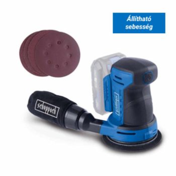   SCHEPPACH Akkus excenter-/sarokcsiszoló, IXES 20 V (akku és töltő nélkül), C-OBS125-X
