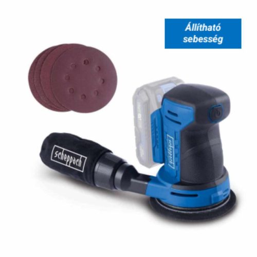 SCHEPPACH Akkus excenter-/sarokcsiszoló, IXES 20 V (akku és töltő nélkül), C-OBS125-X