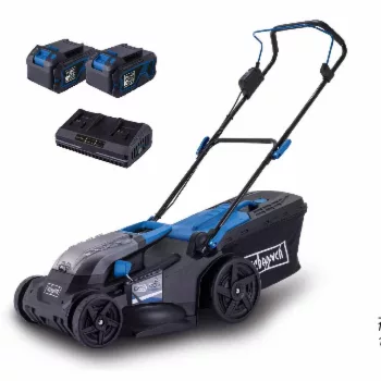   Scheppach akkus fűnyíró indukciós motorral 4 az 1-ben 2x20V, IXES 20V (akkuval és töltővel), BC-MP430-X-SET XL2