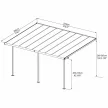 PALRAM Pergola fehér, 15,5 m2, Sierra 5400