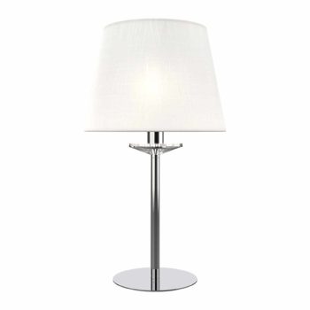 BARBARA ASZTALI LÁMPA 1XE14 FEHÉR/KRÓM