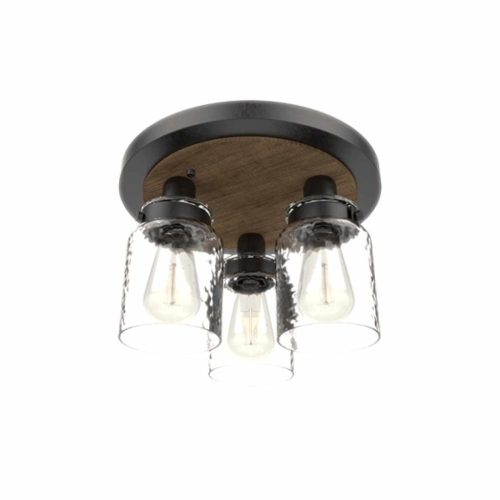 ELMARK | BIANCA CEILING LAMP 3XE27 MATT BLACK/WOOD