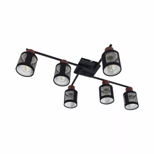 DELIA SPOT 6XE27 FEKETE