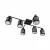 DELIA SPOT 6XE27 FEKETE