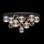 DIAMOND LED CEILING LAMP 32W 3000K, BLACK+GOLD