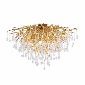 EDUARD MENNYEZETI LÁMPA 7XG9 ARANY/KRISTÁLYOK