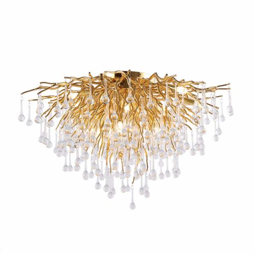 EDUARD MENNYEZETI LÁMPA 7XG9 ARANY/KRISTÁLYOK