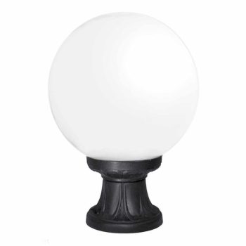GLOBE 250 OPAL GARDEN FLOOR LAMP 1XE27 IP55 BLACK
