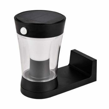 SOLAR WALL LAMP 3W IP54 WITH SENSOR, BLACK
