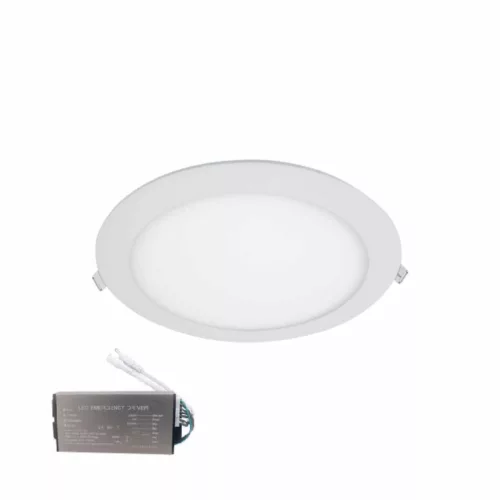 LED PANEL KEREK 18W 6400K SÜLLYESZTETT SZERELÉSŰ +SÜRGŐSSÉGI KÉSZLETTEL