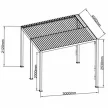 RIWALL PRO bioklimatikus alumínium pergola 4x3 m, antracit, RMBP 13x10 