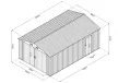  RMCG 20x13 Anthracite - fém garázs 3,86 x 6 m nyeregtetővel (antracit), CG-K2013
