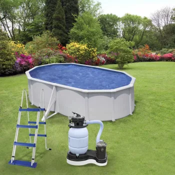   PONTAQUA KIT 5 fémfalas családi medence szett 5,0 x 3,0 x 1,2 m, FFA 608