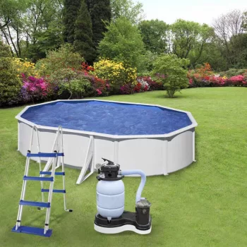  PONTAQUA KIT 6 fémfalas családi medence szett 6,1 x 3,75 x 1,2 m, FFA 609