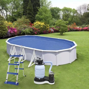   GRE - PONTAQUA KIT 7 fémfalas családi medence szett 7,3 x 3,75 x 1,2 m