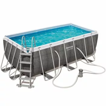  BESTWAY Fémvázas medence, 412x201x122 cm, létrával, vízforgatóval Thassos, FFA 654