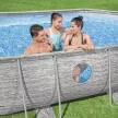  Bestway ARUBA rattan hatású fémvázas ovális medence szett ablakkal 488 x 305 x 107 cm Cikkszám:  FFA_667