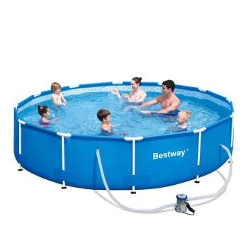   BESTWAY Fémvázas medence  vízforgatóval, 3,66x0,76 m, Bahama