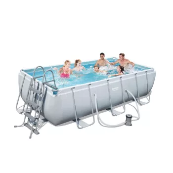   BESTWAY Fémvázas medence vízforgatóval, létrával 4,04x2,01x1,0m, Capri