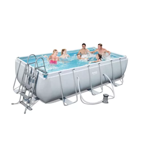 BESTWAY Fémvázas medence vízforgatóval, létrával 4,04x2,01x1,0m, Capri
