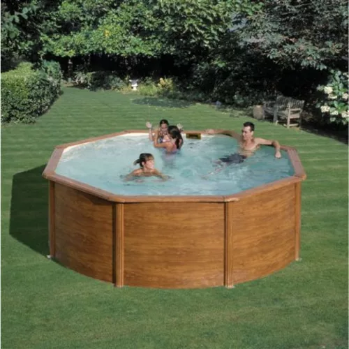 GRE  Fémfalas medence 4,6 x1,2 m, Pontaqua Wood D