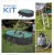 PONTAQUA KIT GRAPHITE fémfalas családi medence szett 6,1 x 3,75 x 1,2 m, FFA_861