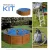 PONTAQUA KIT WOOD kerek fémfalas családi medence szett 3,5 x 1,2 ,   FFA_868