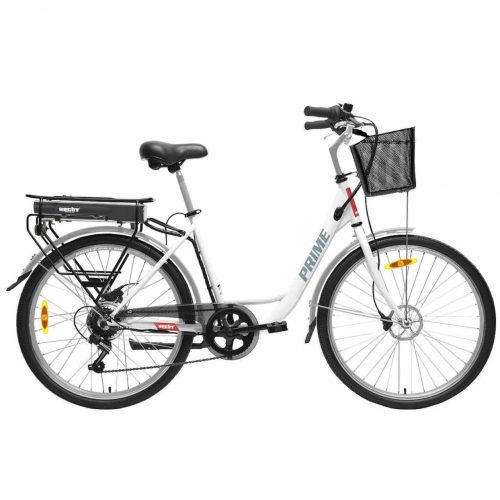 HECHT PRIME WHITE - Elektromos kerékpár+kosár
