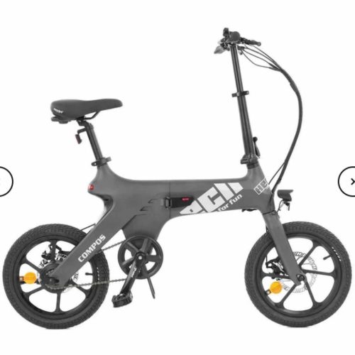 HECHT COMPOS MINI MATT GREY elektomos kerékpár