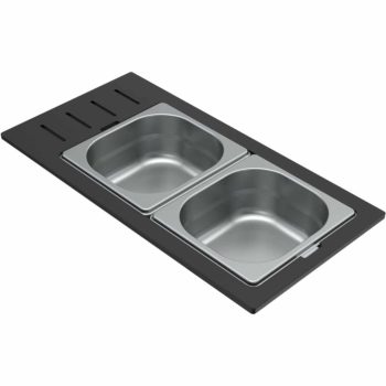   ELLECI- Tároló edény háromrészes gourmet 433 inox HPL kerettel