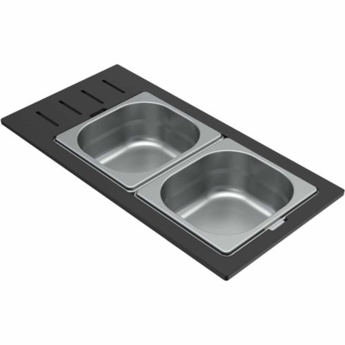 ELLECI- Tároló edény háromrészes gourmet 433 inox HPL kerettel